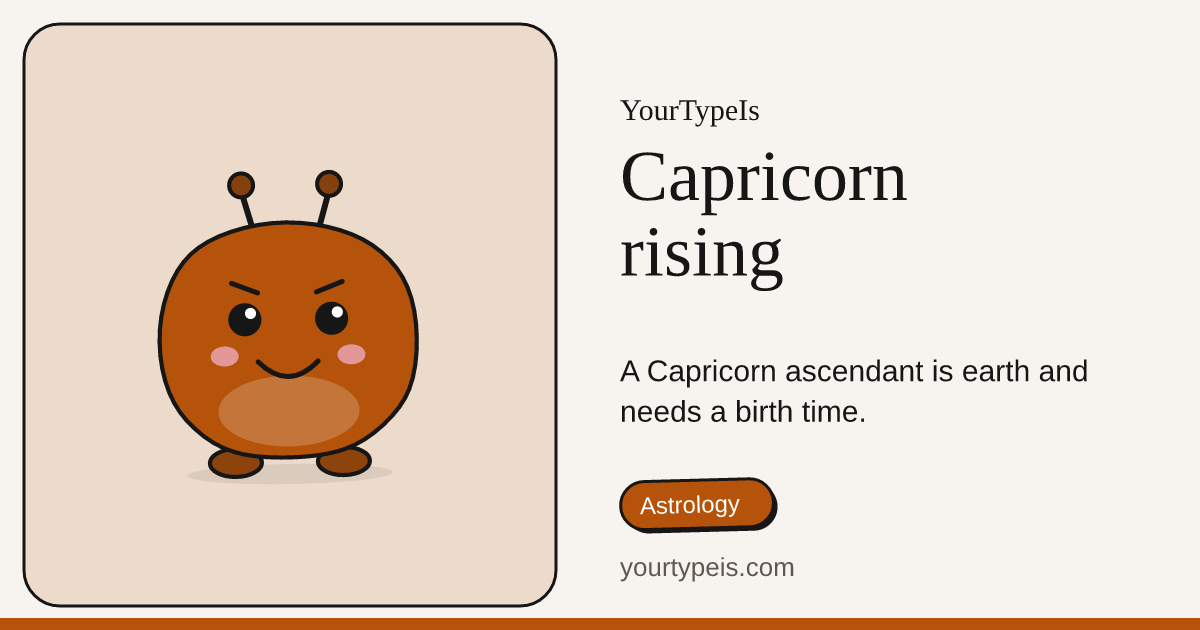 Capricorn rising
