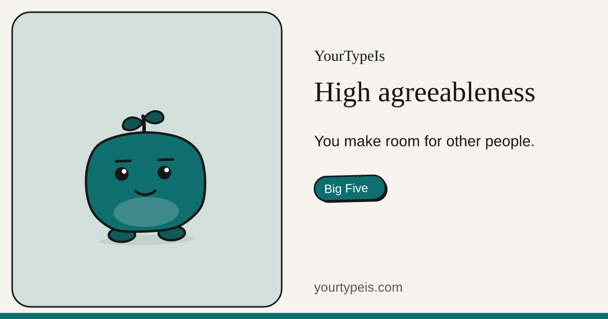 High agreeableness