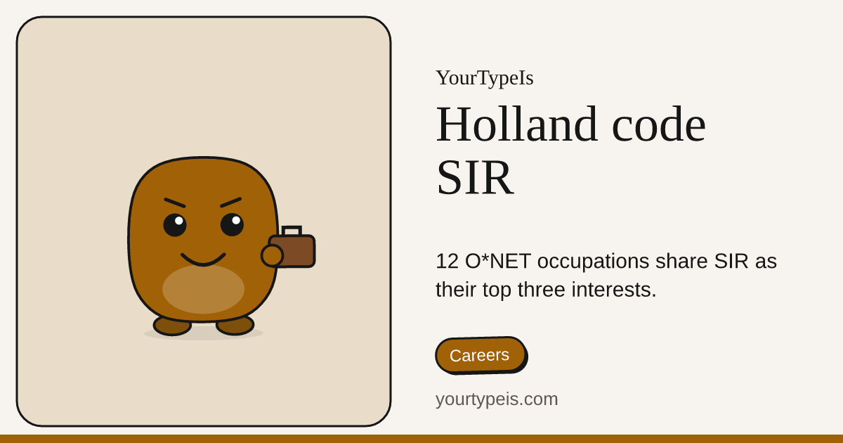 Holland code SIR