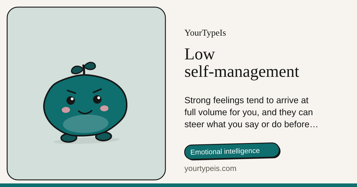 Low self-management