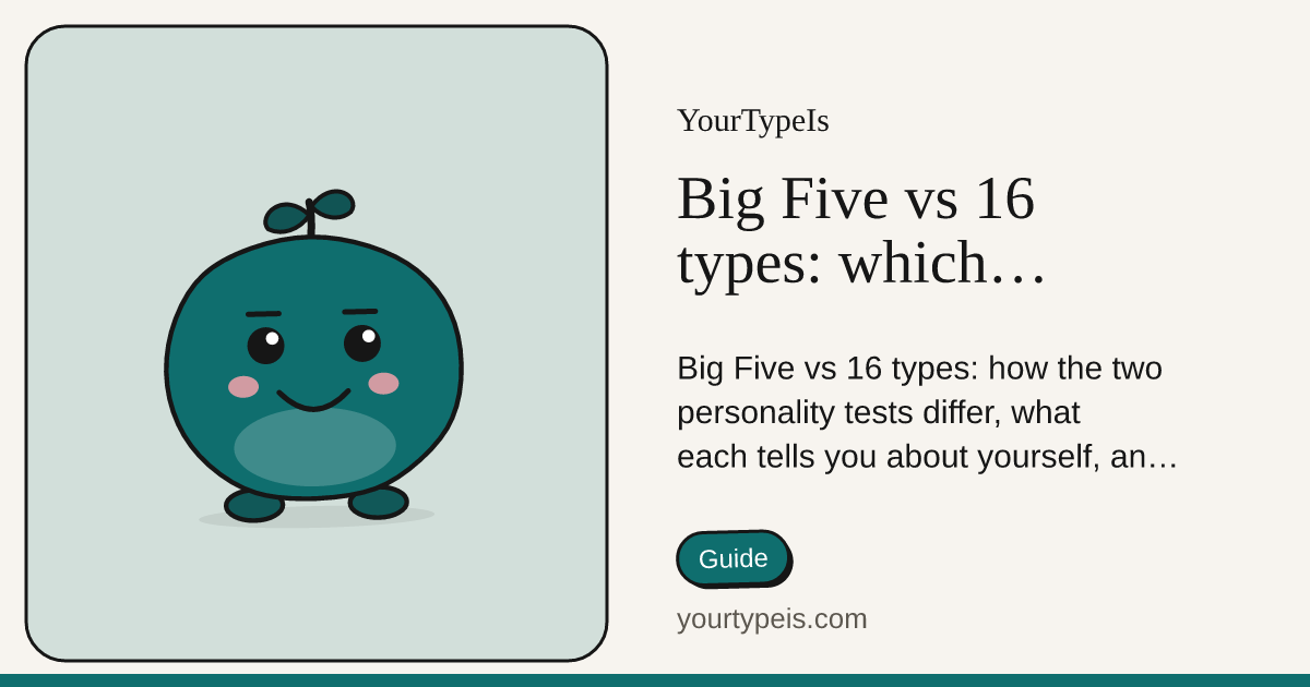 Big Five vs 16 types: which personality test should you take?