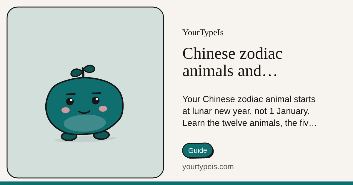 Chinese zodiac animals and elements, and why January birthdays are tricky