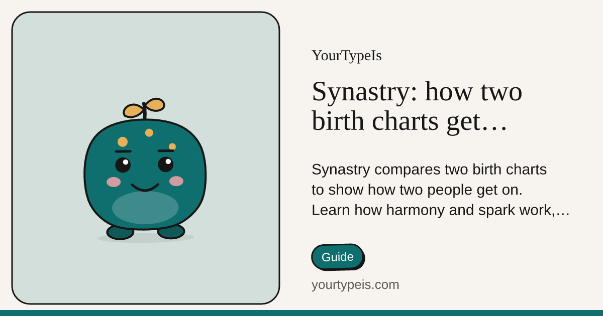 Synastry: how two birth charts get on