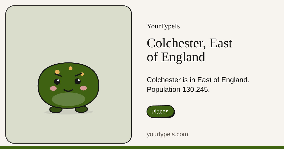 Colchester, East of England