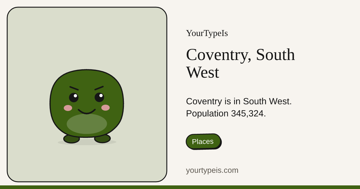 Coventry, South West