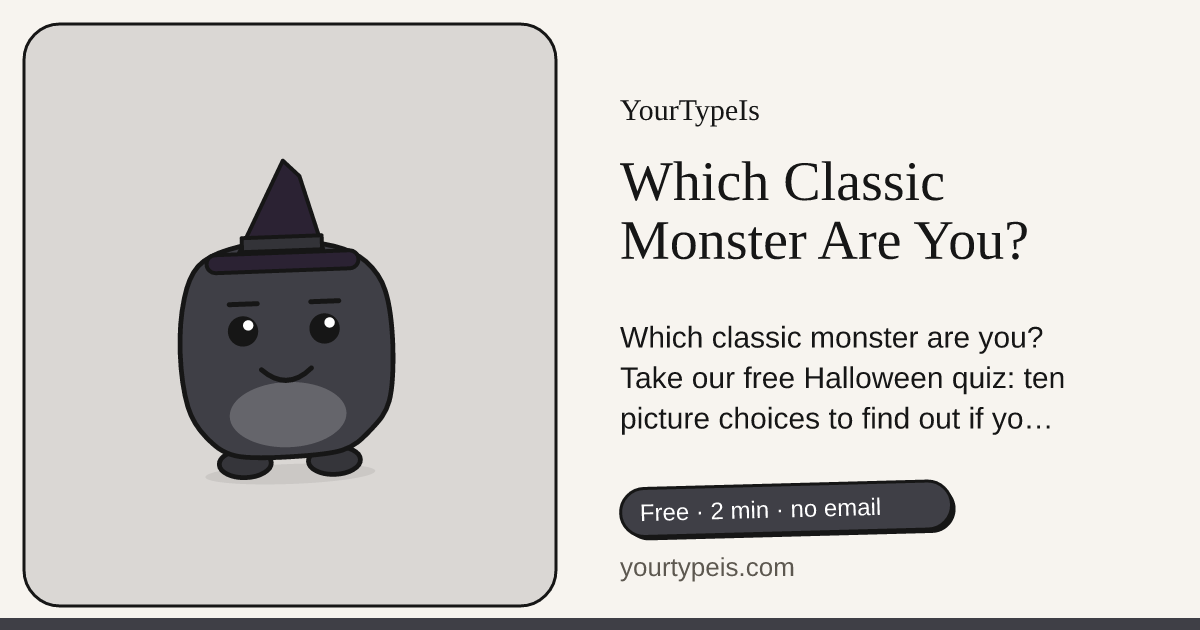 Which Classic Monster Are You?