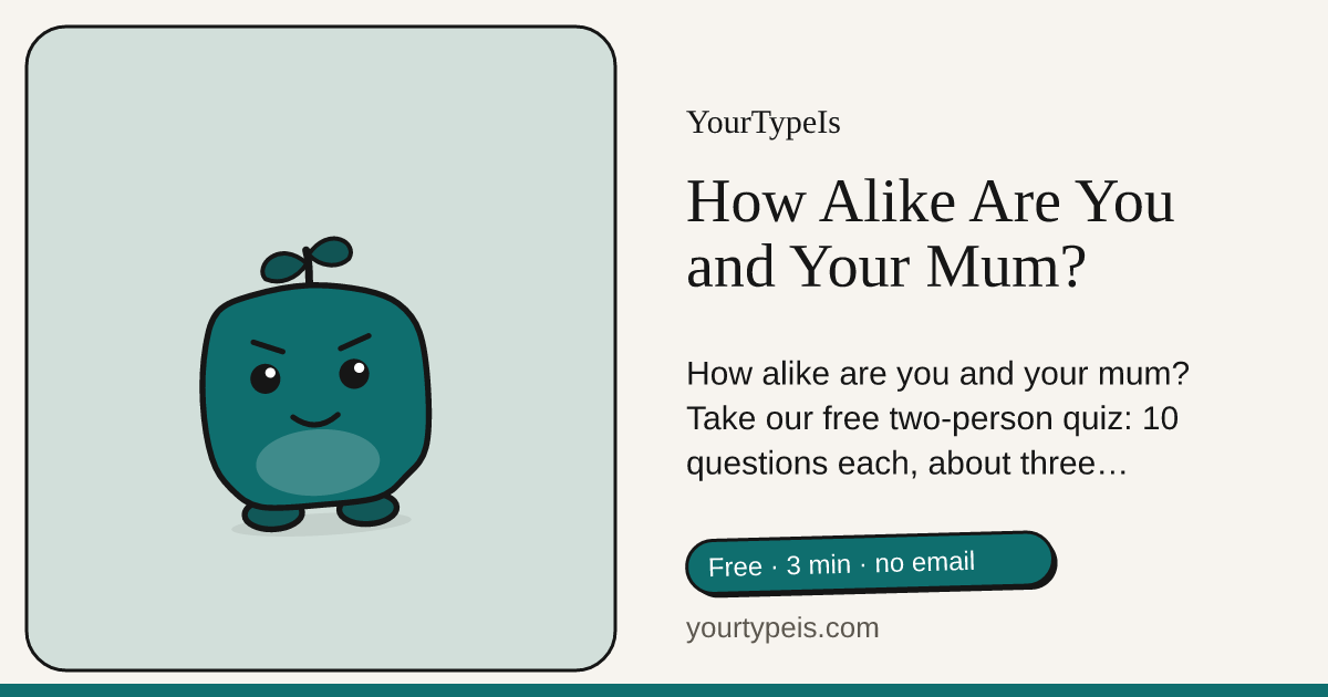 How Alike Are You and Your Mum?