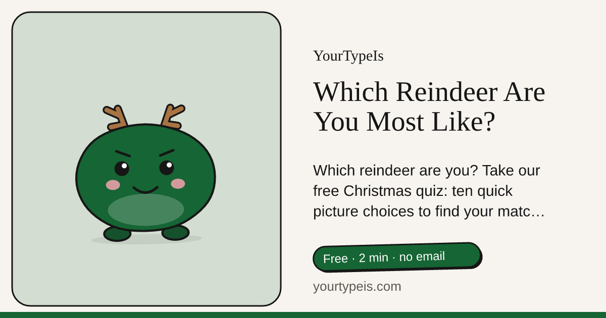 Which Reindeer Are You Most Like?