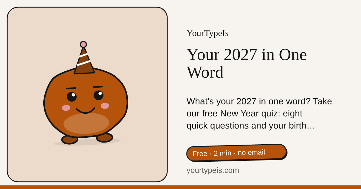 Your 2027 in One Word