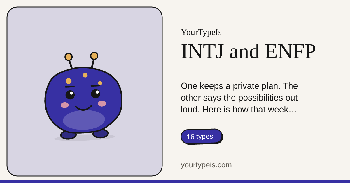 INTJ and ENFP