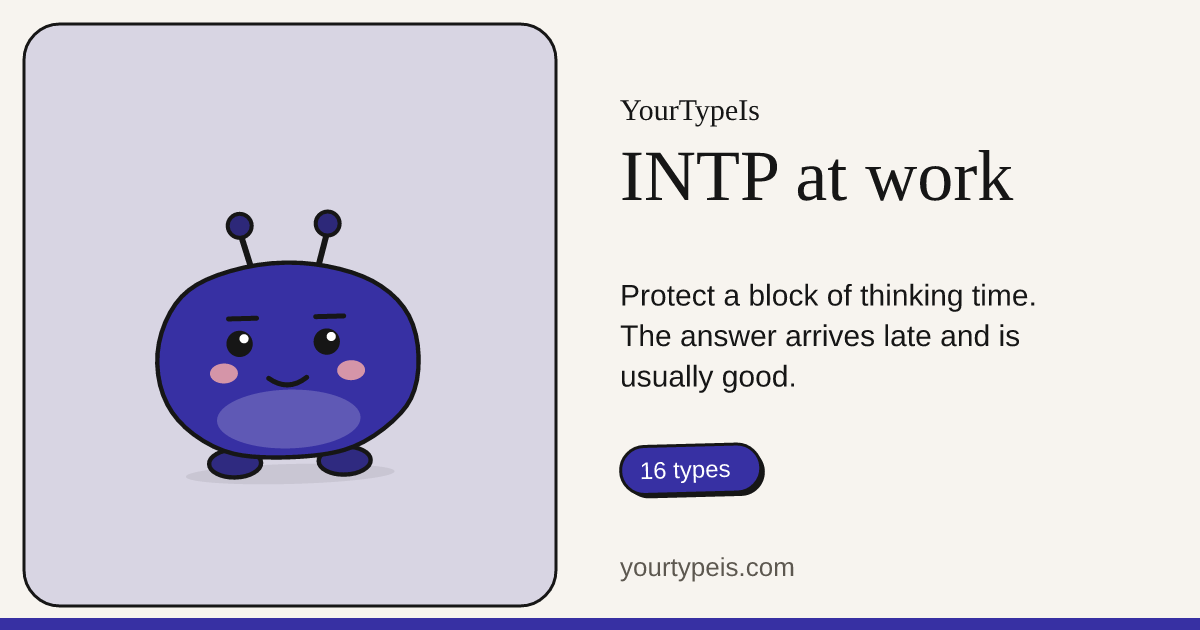 INTP at work