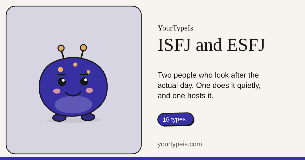 ISFJ and ESFJ